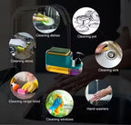 kitchen cleaning set with soap dispenser and reusable cloths