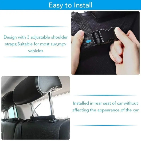 Car Backseat Organizer – Multi-Pocket Seat Storage Bag for Bottles, Accessories, Toys & Travel Essentials