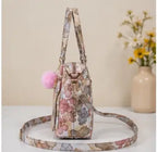 Women's Printed PU Leather Handbag – Stylish Shoulder & Crossbody Tote Bag with Adjustable Sling