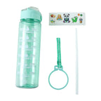 Motivational Water Bottle With Time Marker And Flip Top Lid Ã‚â‚¬â€œ Large Leakproof Drinking Bottle With Straw And Carry Strap For Gym | Reusable, Leakproof, Portable, Daily Use
