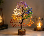 7 Chakra Crystal Tree for Positive Energy – Natural Gemstone Money Tree for Reiki Healing, Feng Shui, Vastu & Home Décor