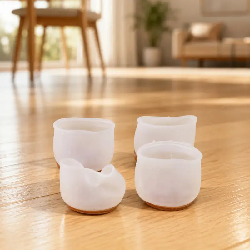 Silicone chair leg protectors for floor scratch protection