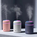 H2O 300ml Ultrasonic Humidifier – Portable Mist Maker with Colorful LED Light for House